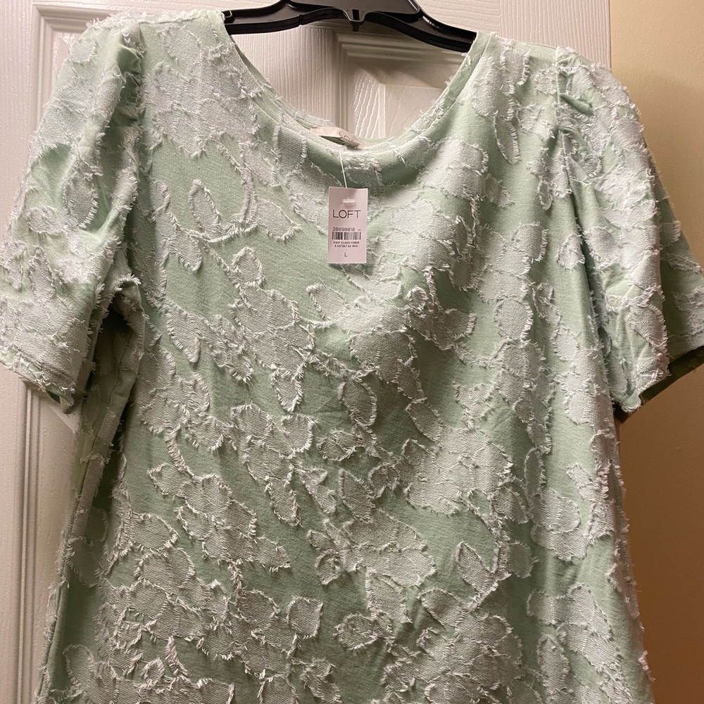 Loft relaxed fit mint green top